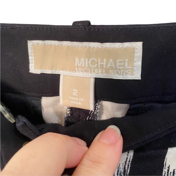 Michael Kors pants Womens Size 2 abstract print dress black white - Picture 2 of 4